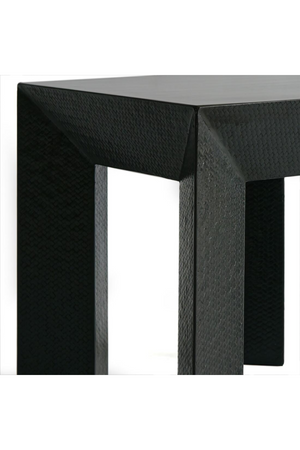 Black Bamboo Weave Side Table | Andrew Martin Jupiter | Oroa.com