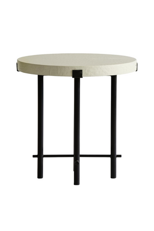 Cream Linen Side Table | Andrew Martin Hercules | Oroa.com