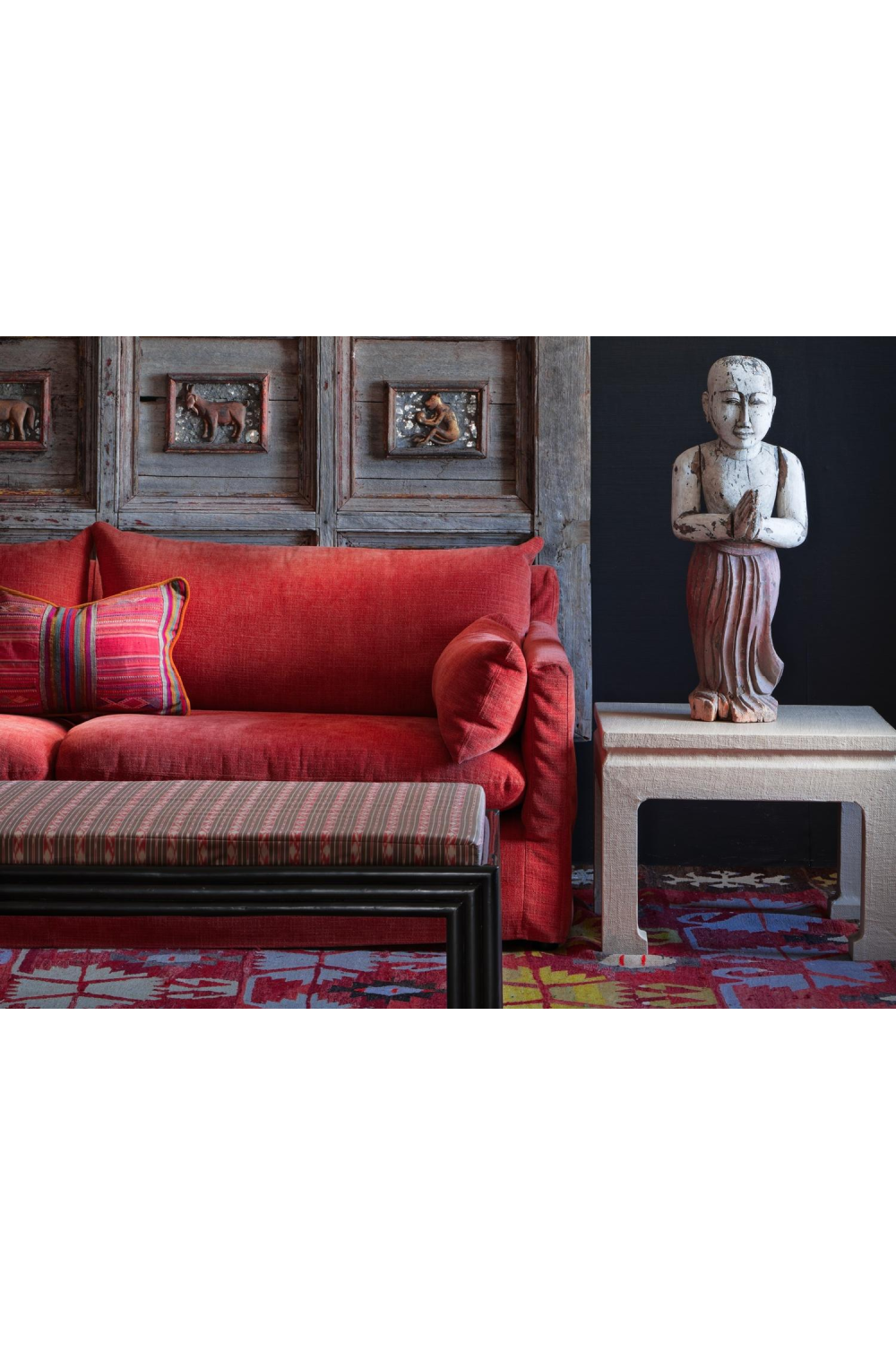 Lacquered Square Side Table | Andrew Martin Poseidon | Oroa.com