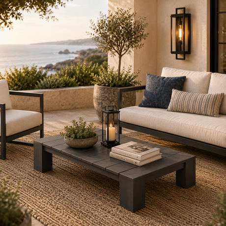   Gray Metal Outdoor Coffee Table | Oroa.com