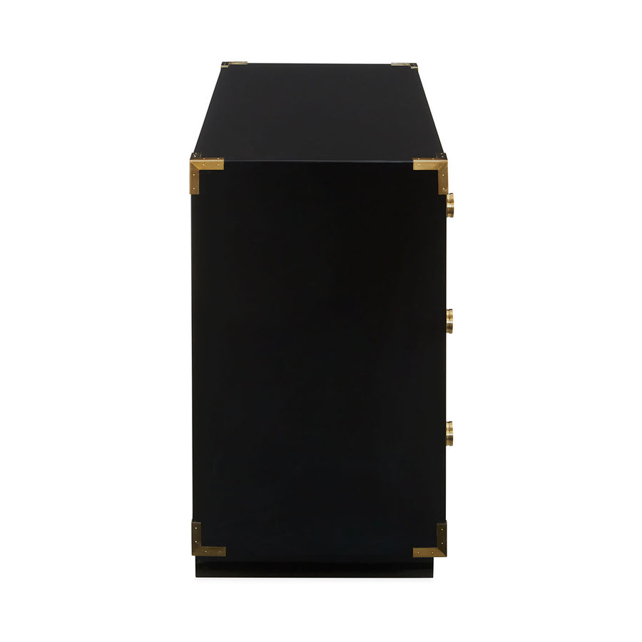 Gold Accent 3-Drawer Chest | Jonathan Adler Gala | Oroa.com