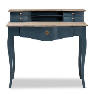   Modern European furniture - Blue Wooden Accent Writing Desk - www.oroa.com | Oroa.com