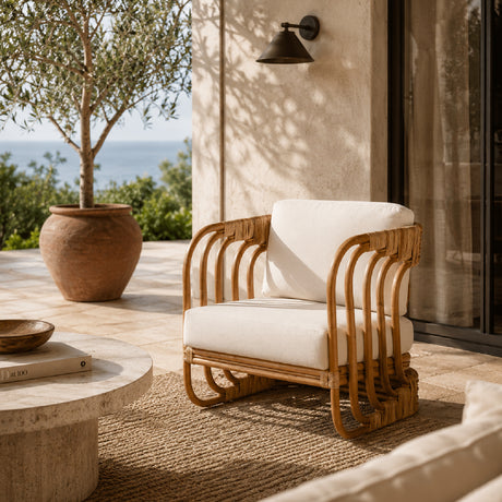   Modern European furniture - Modern Indoor Outdoor Boho Rattan Lounge Chair- www.oroa.com | Oroa.com
