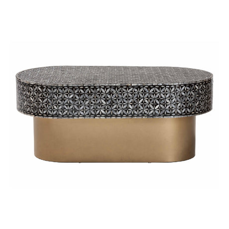   Modern European furniture - Capiz Shell Oval Coffee Table - www.oroa.com | Oroa.com
