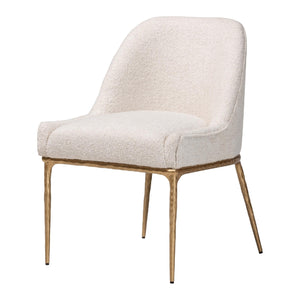   Modern European furniture - White Boucle Dining Side Chair - www.oroa.com | Oroa.com