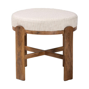   Round Fabric Cushioned Ottoman | Oroa.com