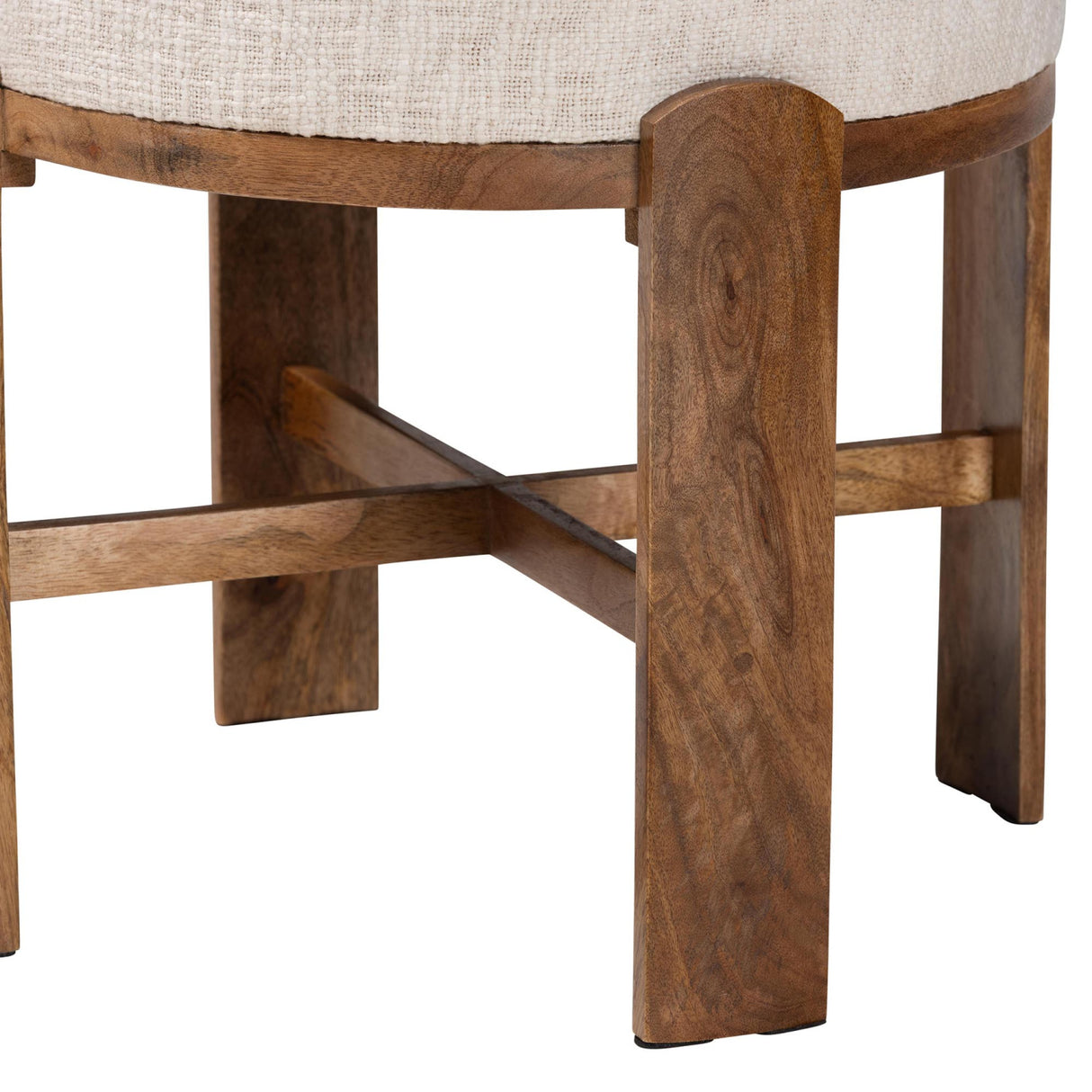   Round Fabric Cushioned Ottoman | Oroa.com