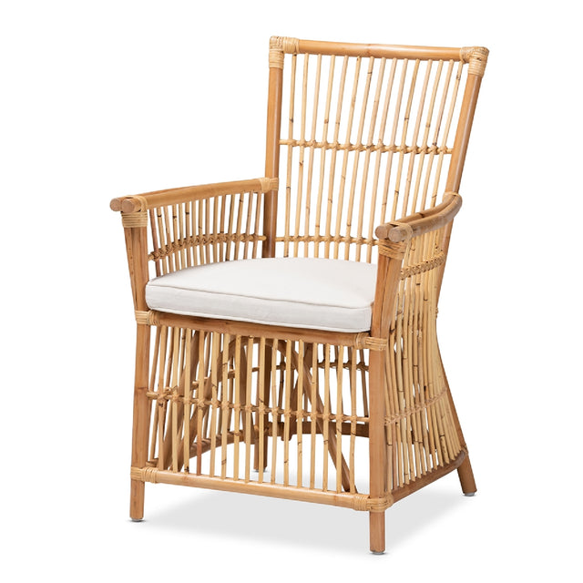 Modern European furniture - Padded Seat Rattan Accent Chair - www.oroa.com