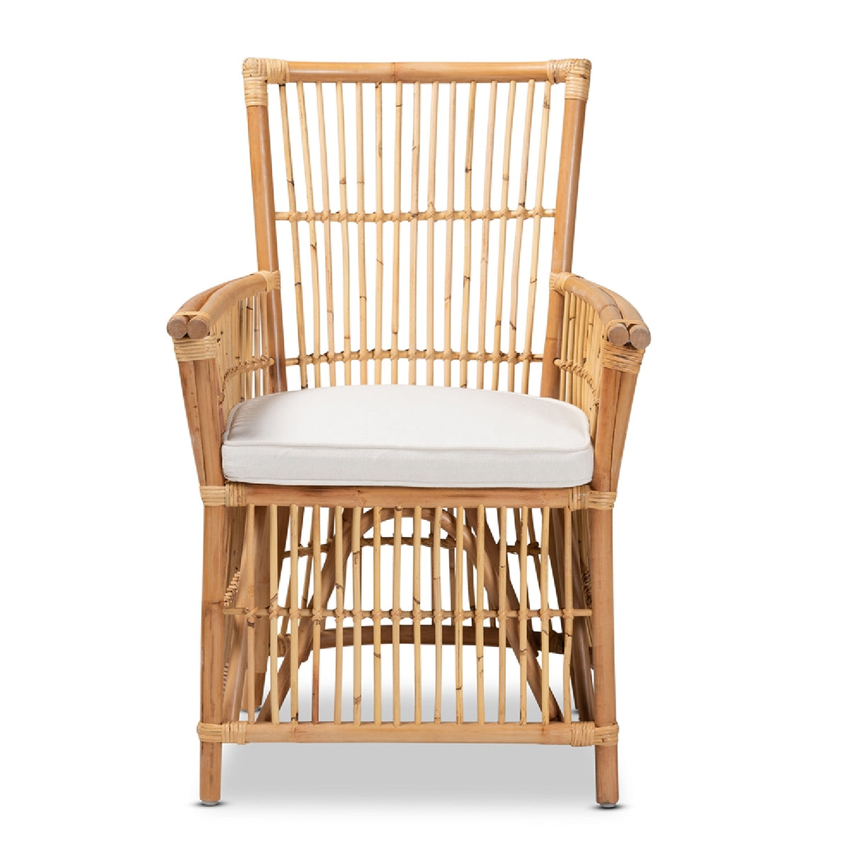 Modern European furniture - Padded Seat Rattan Accent Chair - www.oroa.com