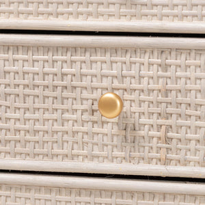   Modern European furniture - Gray Rattan 3-Drawer Cabinet - www.oroa.com | Oroa.com