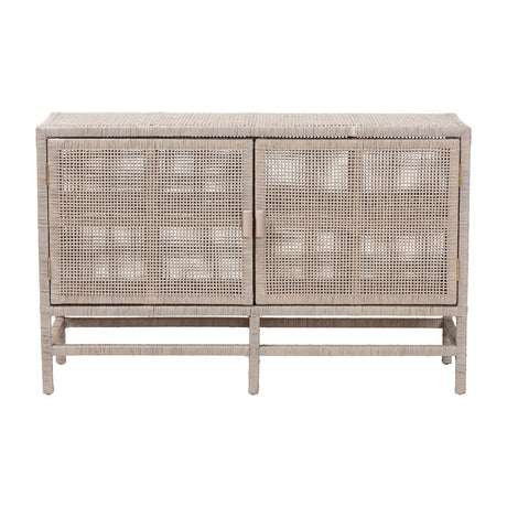   Modern European furniture - Vivan Natural Rattan Storage Cabinet - 2-Tier Handwovena - www.oroa.com | Oroa.com