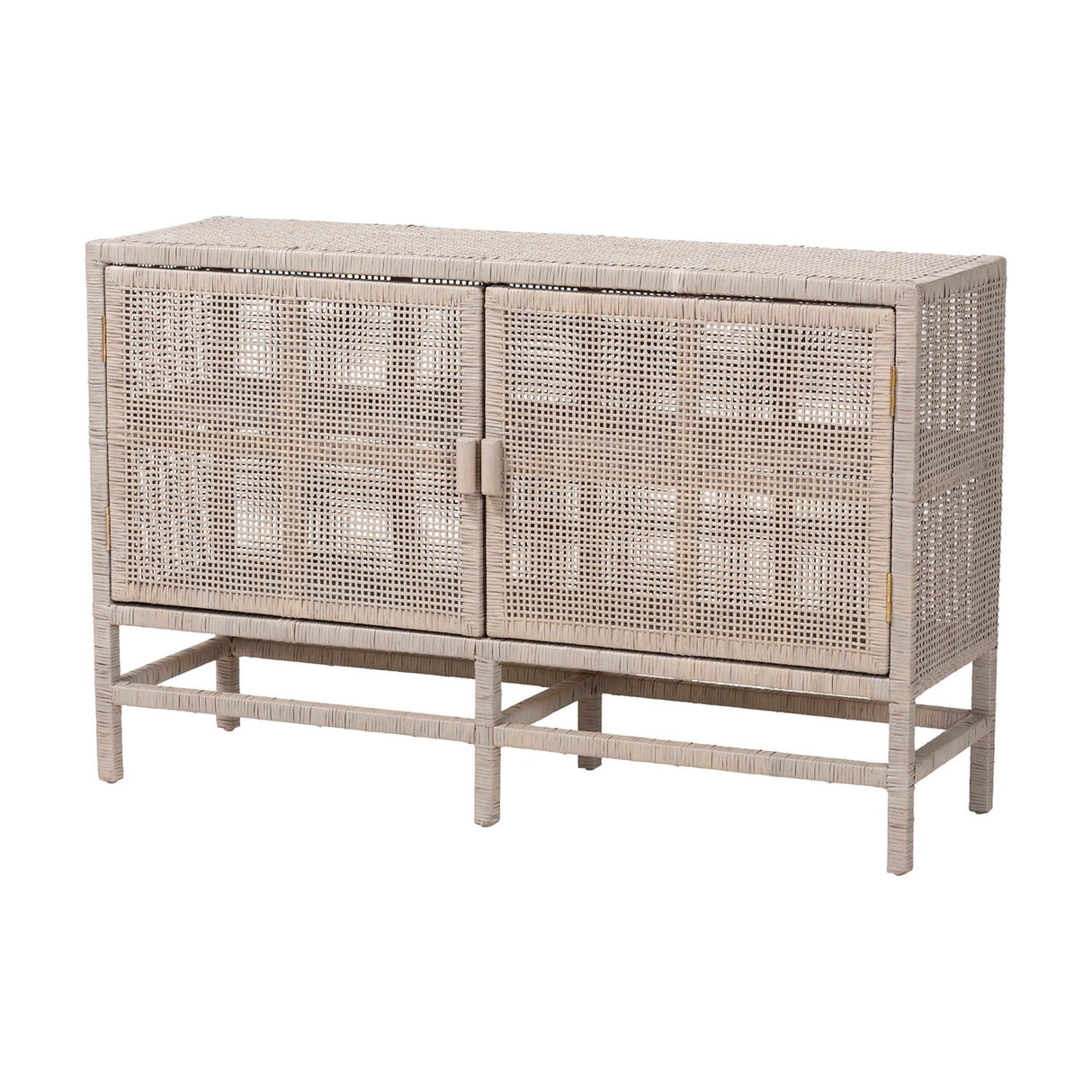   Modern European furniture - Vivan Natural Rattan Storage Cabinet - 2-Tier Handwovena - www.oroa.com | Oroa.com