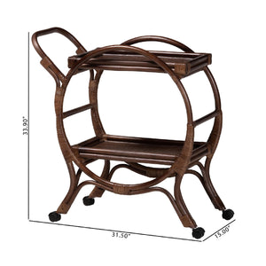   Modern European furniture - Handwoven Rattan Kitchen Cart | Oroa.com