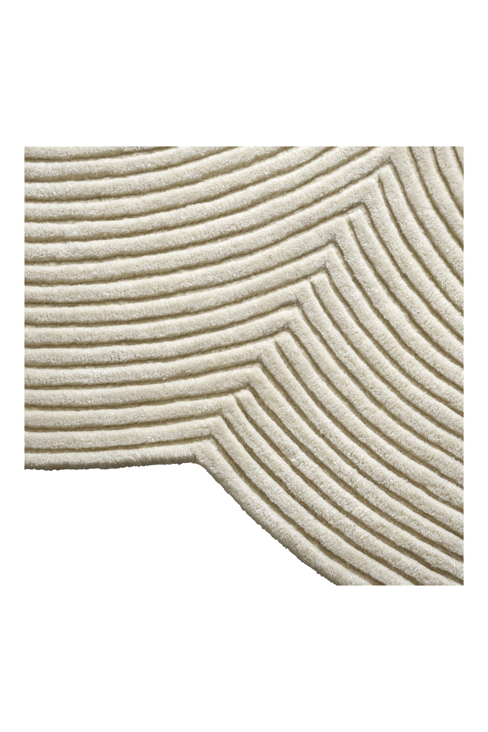 Rounded Textured Wool Rug | Bolia Zen | Oroa.com