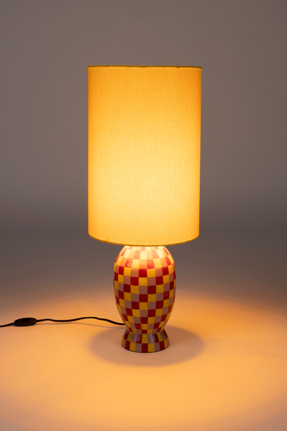 Cylindrical Fabric Shade Table Lamp | Bold Monkey Don't Be Afraid Of Color | Oroa.com