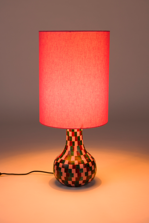 Cylindrical Fabric Shade Table Lamp | Bold Monkey Don't Be Afraid Of Color | Oroa.com