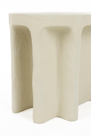 Beige Organic Side Table | Bold Monkey Born To Be Alive | OROA.com