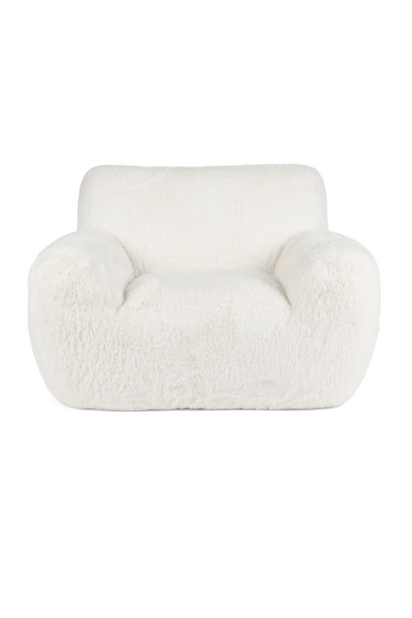 White Chunky Lounge Chair | Bold Monkey Cuddle the Yeti | OROA.com