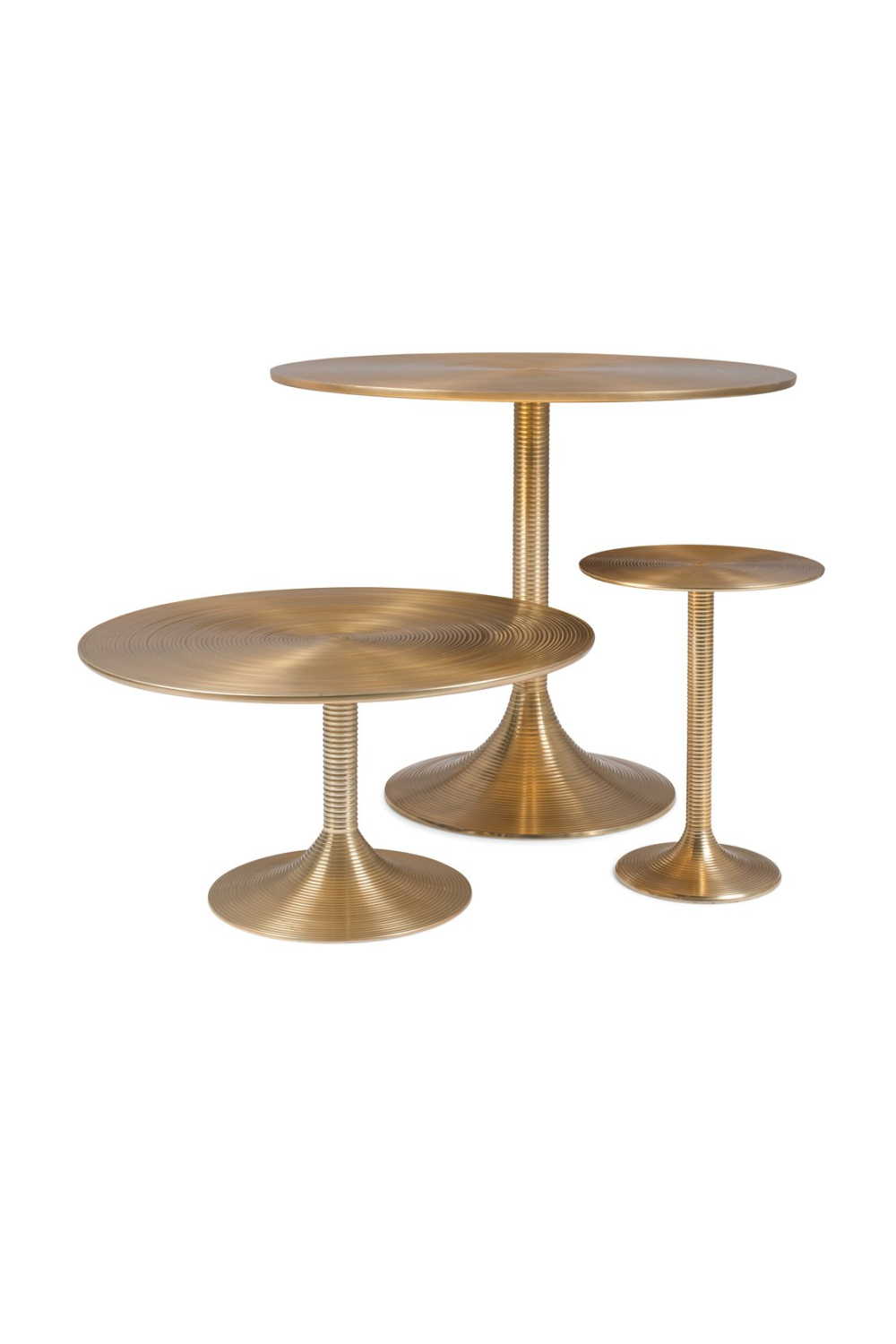 Gold Round Dining Table | Bold Monkey Hypnotising | OROA.com