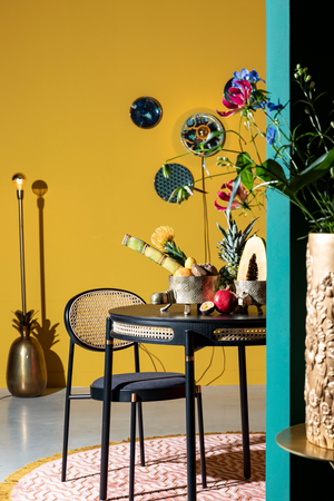 Rattan Boarder Dining Table | Bold Monkey Don't Stop The Webbing | Oroa.com