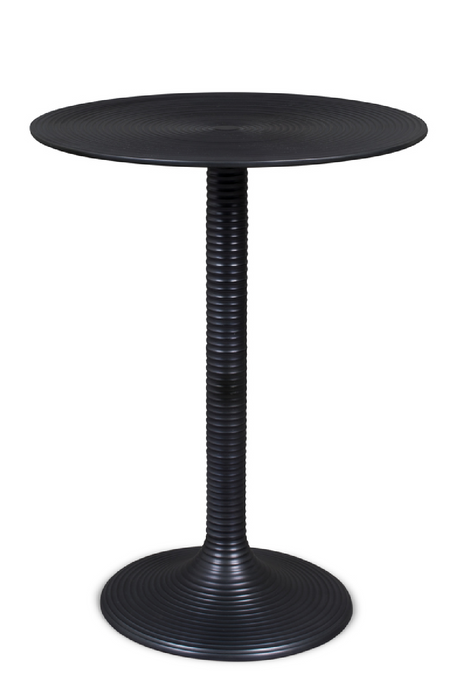 Black Round Pedestal Side Table | Bold Monkey Hypnotising | OROA.com