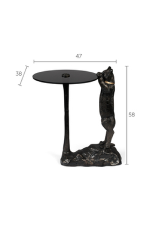 Black Panther Side Table | Bold Monkey No Girlfriend No Problem | OROA.com