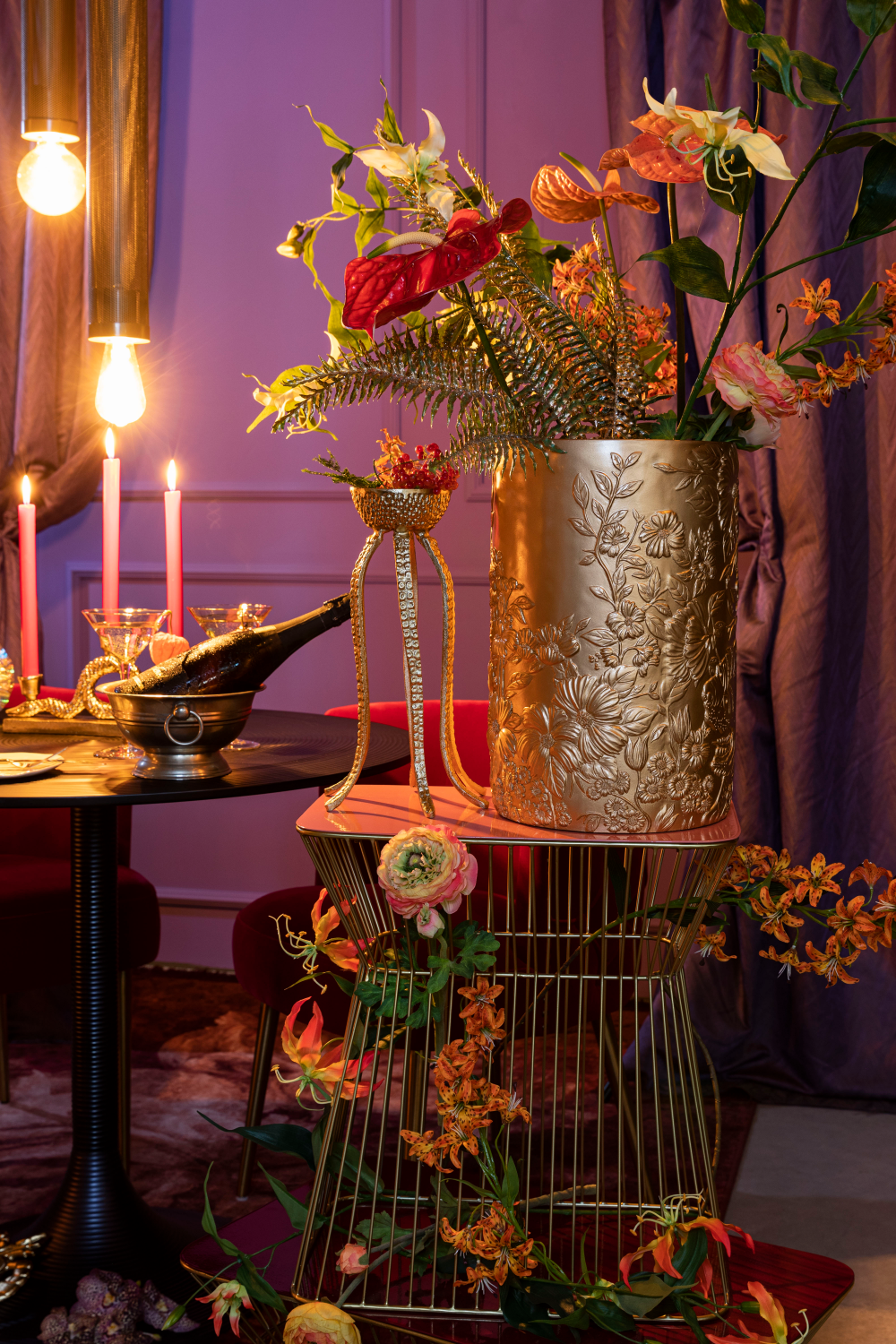 Modern Glam Side Table | Bold Monkey No Offence | OROA.com