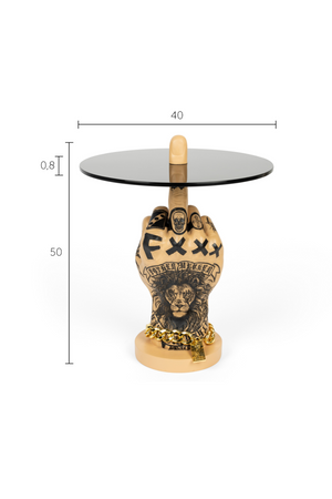 Retro Art Side Table | Bold Monkey Fother Mucker | OROA.com