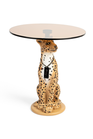 Art Deco Sculptural Side Table | Bold Monkey Proudly Crowned Panther | Oroatrade.com