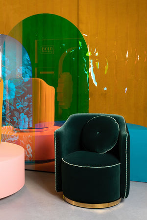 Velvet Swivel Lounge Chair | Bold Monkey Sassy Granny | Oroa.com