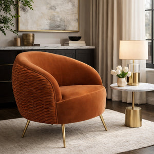   Wrinkled Velvet Lounge Chair | Oroa.com