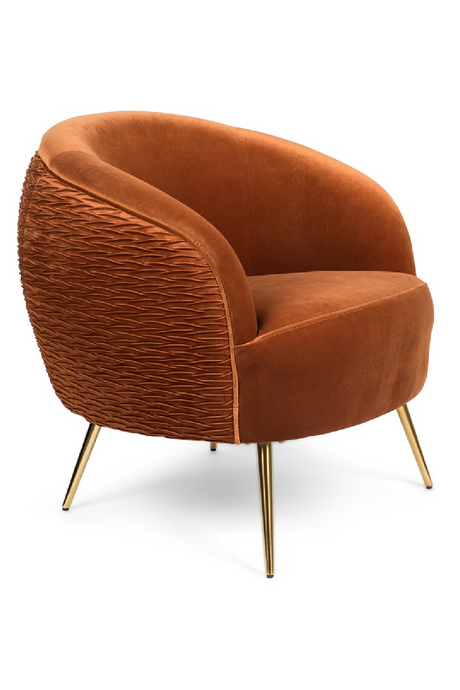Wrinkled Velvet Lounge Chair | Bold Monkey So Curvy | Oroa.com