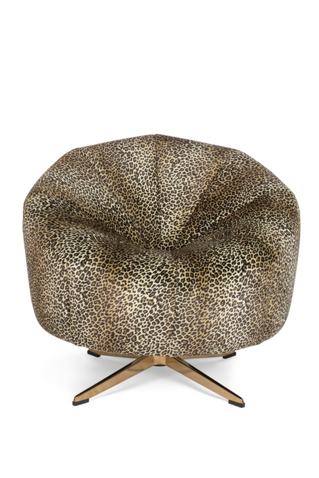 Animal Skin Swivel Lounge Chair | Bold Monkey Where The Sun Doesn't Shine | OROA.com