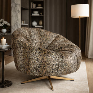   Animal Skin Swivel Lounge Chair | Oroa.com