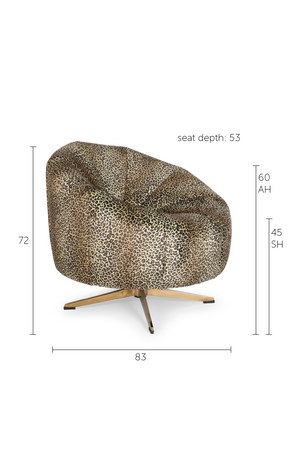 Animal Skin Swivel Lounge Chair | Bold Monkey Where The Sun Doesn't Shine | OROA.com