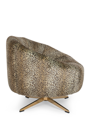 Animal Skin Swivel Lounge Chair | Bold Monkey Where The Sun Doesn't Shine | OROA.com