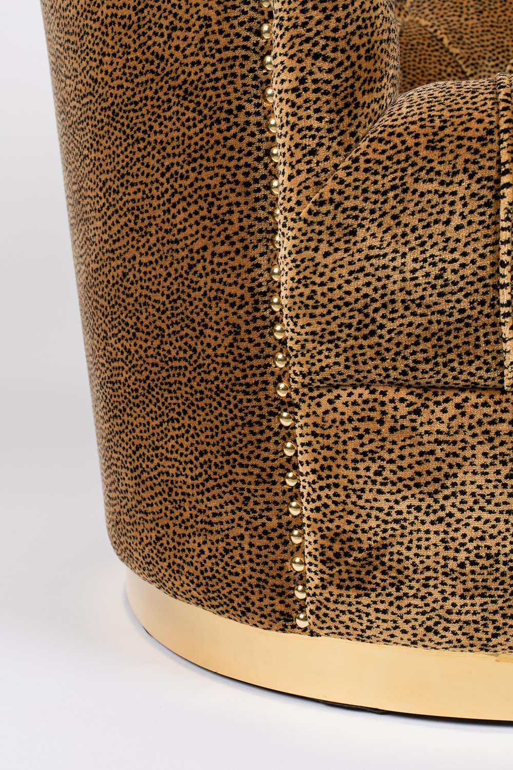 Curved Tufted Brown Velvet Sofa | Bold Monkey Too Pretty To Sit On | OROA.com