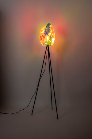 Holographic Shade Floor Lamp | Bold Monkey Diamond Dear | OROA.com