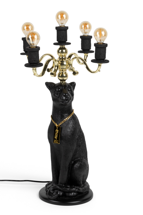 Art Deco Floor Lamp | Bold Monkey Proudly Crowned Panther | OROA.com