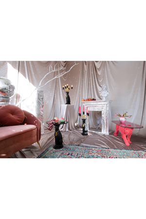 Art Deco Floor Lamp | Bold Monkey Proudly Crowned Panther | OROA.com