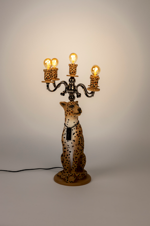 Art Deco Floor Lamp | Bold Monkey Proudly Crowned Panther | OROA.com