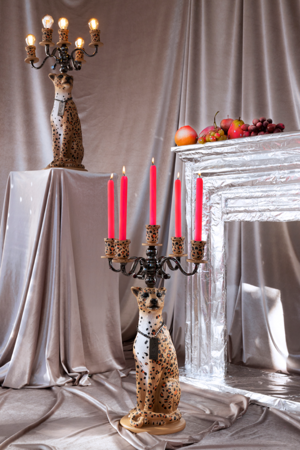 Art Deco Floor Lamp | Bold Monkey Proudly Crowned Panther | OROA.com