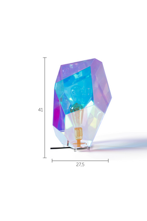 Holographic Crystal Table Lamp | Bold Monkey Diamond Dear | Oroatrade.com