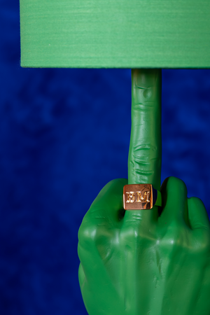 Green Statement Table Lamp | Bold Monkey "What If" | OROA.com