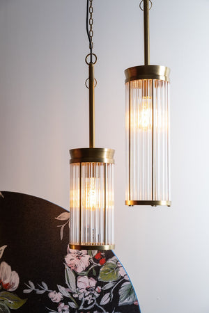Brass Pendant Lamp M | Bold Monkey Angel on Fire | OROA.com
