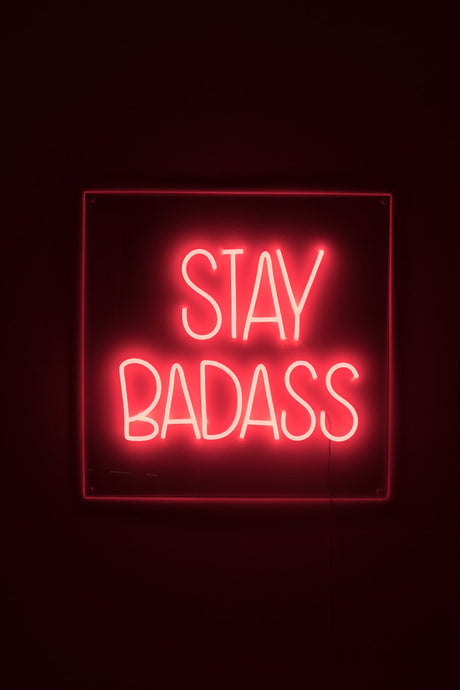 LED red neon sign | Bold Monkey Badass Non Social | OROA.com