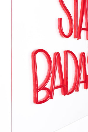 LED red neon sign | Bold Monkey Badass Non Social | OROA.com