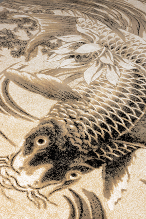 Coastal Modern Carpet 5' x 7'5" | Bold Monkey The Legend Of Koi | OROA.com
