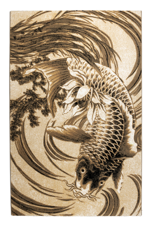 Coastal Modern Carpet 5' x 7'5" | Bold Monkey The Legend Of Koi | OROA.com