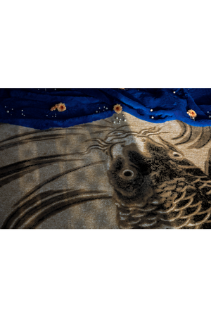 Coastal Modern Carpet 5' x 7'5" | Bold Monkey The Legend Of Koi | OROA.com